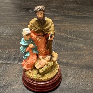 VTG Vintage 80s Miniature Nativity Scene Christmas Figurine 4” Trinket